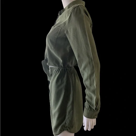 - Sanctuary Military Style Open
Abdomen Shirt Dress Size:XS - Picture 3 of 17